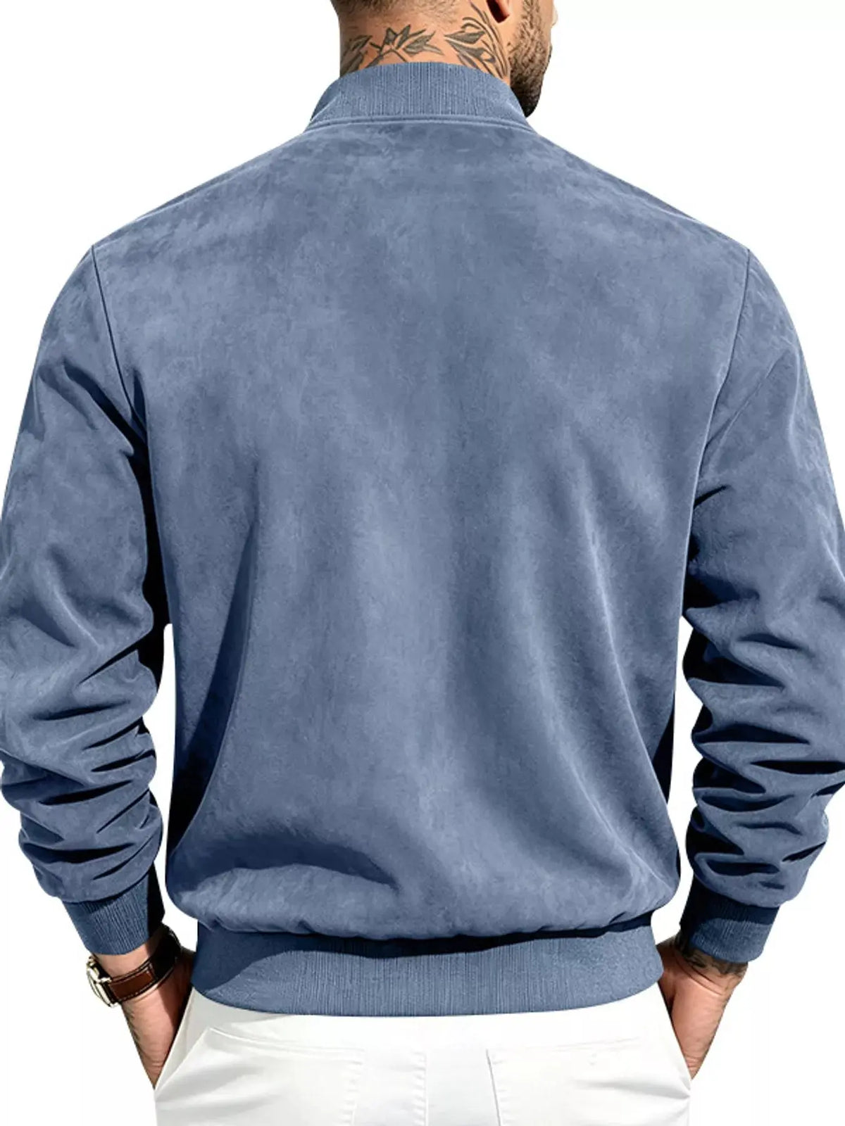 Men's Full Size Zip Up Long Sleeve Jacket Plus Size - Real Deal