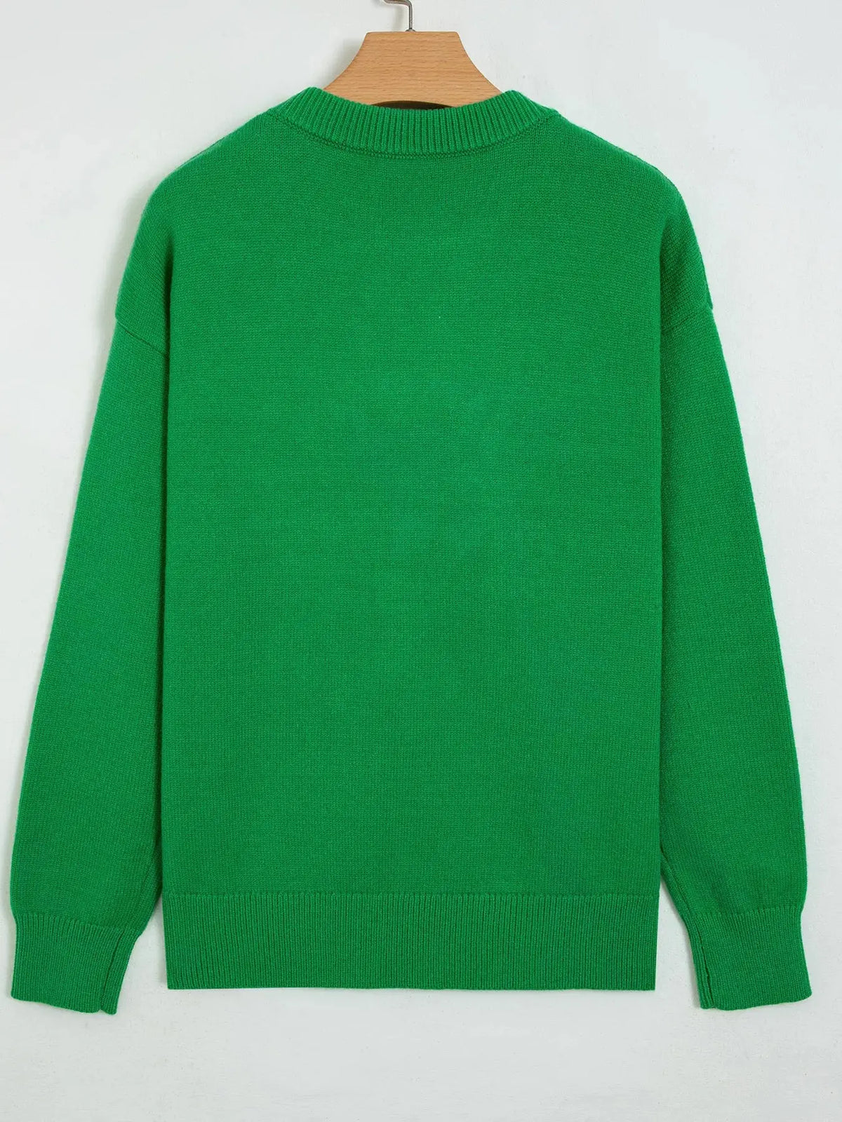 Abstract Patch Embroidery Christmas Pullover Sweater - Real Deal