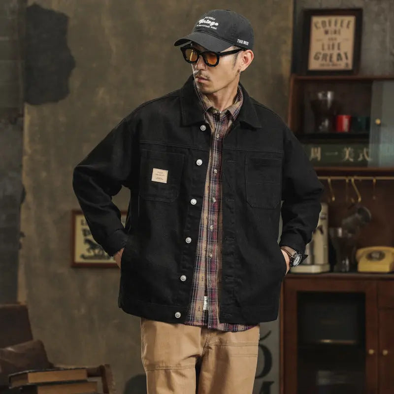 Men's Cotton Lapel Vintage Cargo Jacket Spring 2025 - Real Deal