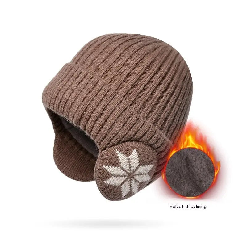 Thermal Knitting Woolen Cap Men's Fleece-lined Thickened Winter Trending Products - Real Deal