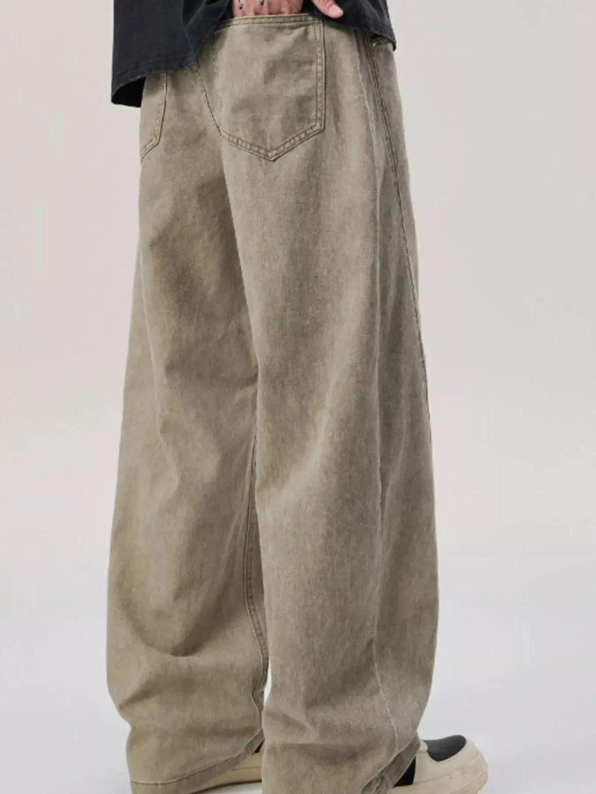 Men's Vintage Washed Loose-Fit Wide-Leg Pants - Real Deal