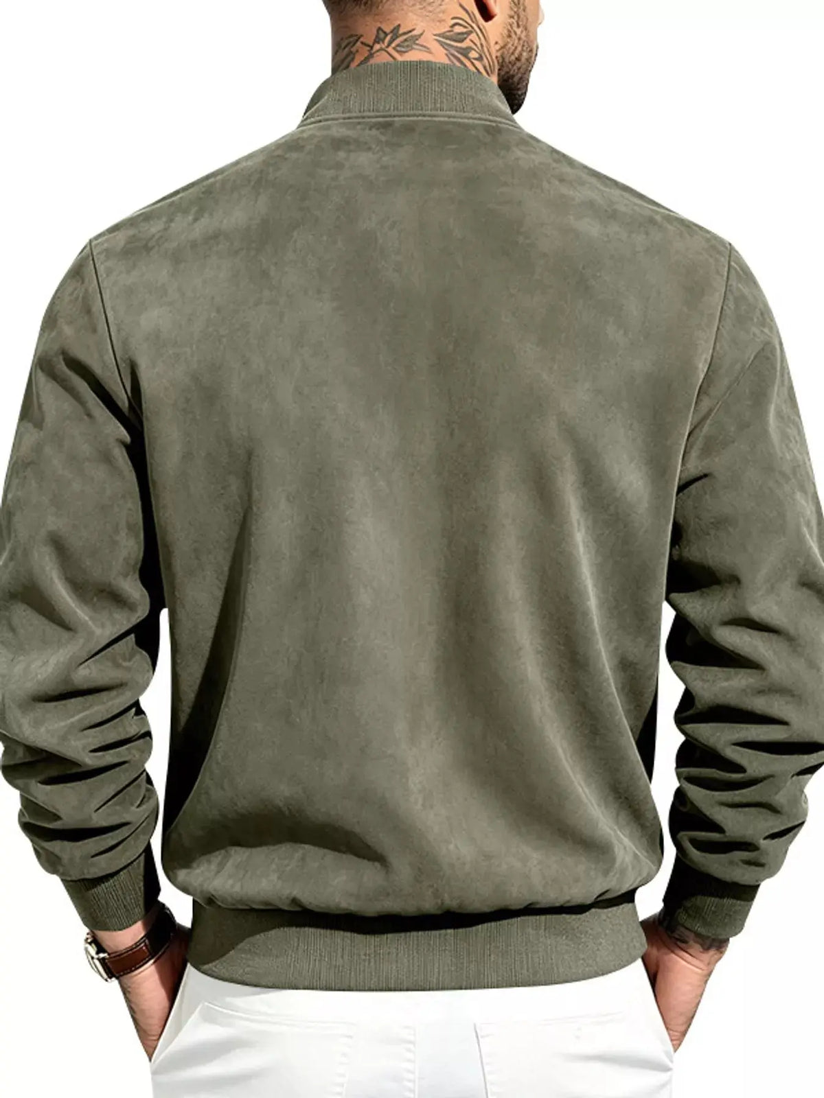 Men's Full Size Zip Up Long Sleeve Jacket Plus Size - Real Deal