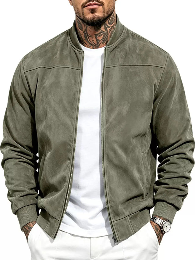 Men's Full Size Zip Up Long Sleeve Jacket Plus Size - Real Deal