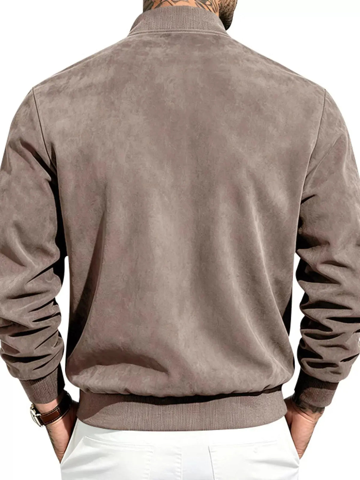 Men's Full Size Zip Up Long Sleeve Jacket Plus Size - Real Deal