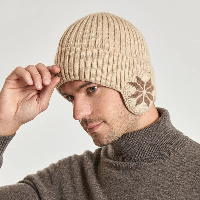 Thermal Knitting Woolen Cap Men's Fleece-lined Thickened Winter Trending Products - Real Deal