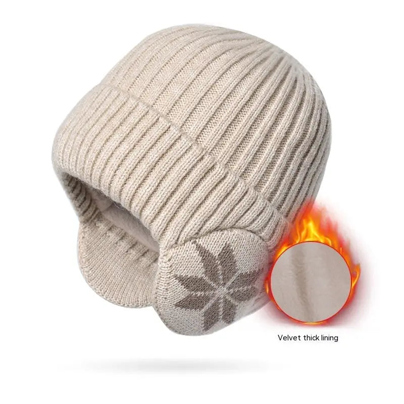 Thermal Knitting Woolen Cap Men's Fleece-lined Thickened Winter Trending Products - Real Deal