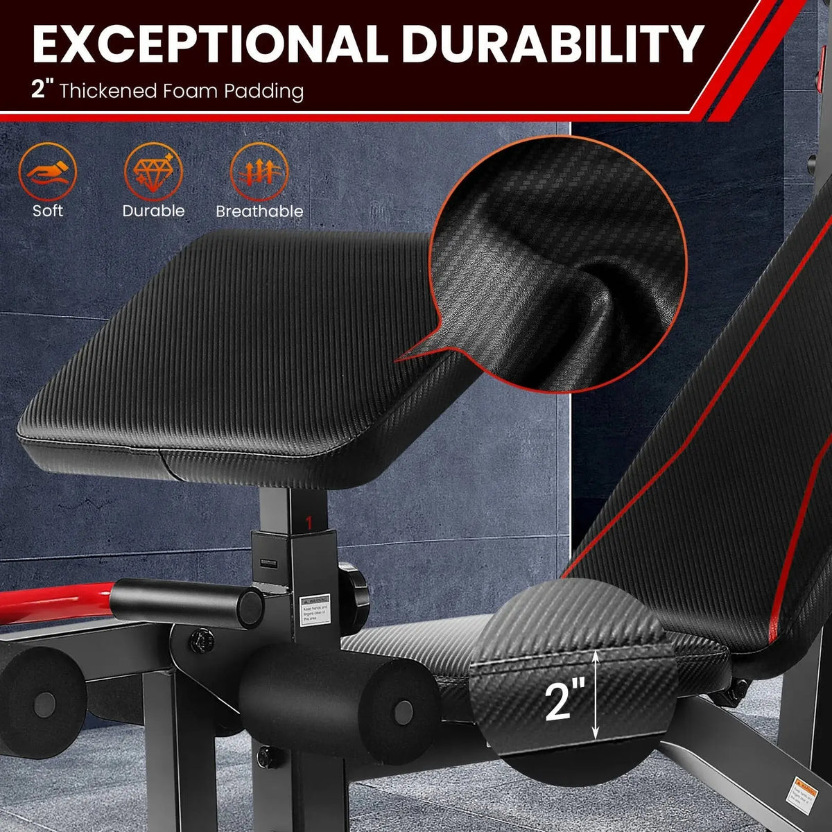 Adjustable Weight Bench 900LBS Olympic Weight Bench Set with Squat Rack, Preacher Curl, Leg Extension Full Body Exercise Workout Bench Press for Home Gym - Real Deal