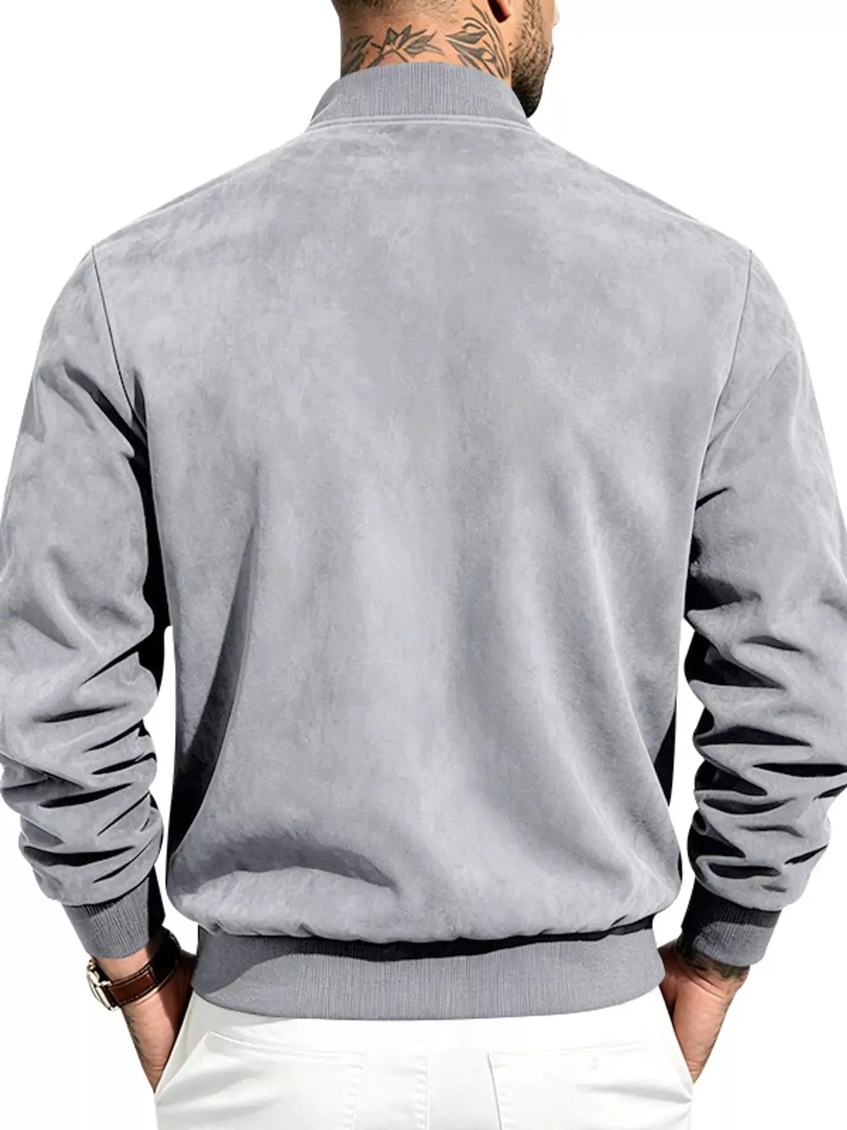 Men's Full Size Zip Up Long Sleeve Jacket Plus Size - Real Deal