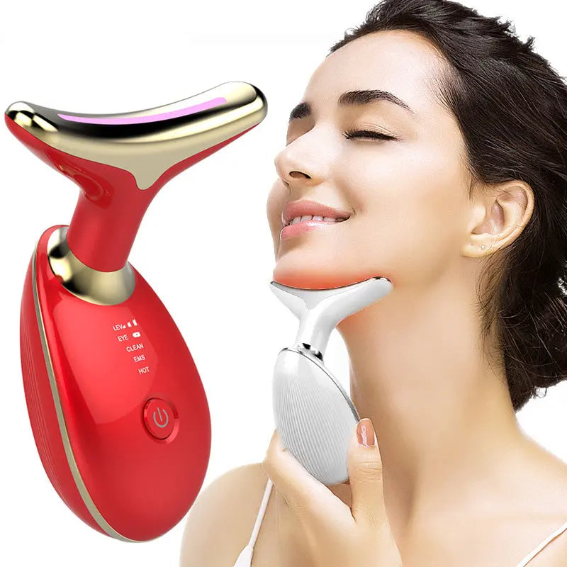 EMS Thermal Neck Lifting And Tighten Massager Electric Microcurrent Wrinkle Remover - Real Deal