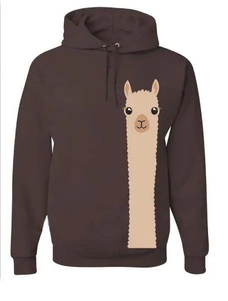 Hooded Sweatshirt: Alpaca Watching - Real Deal